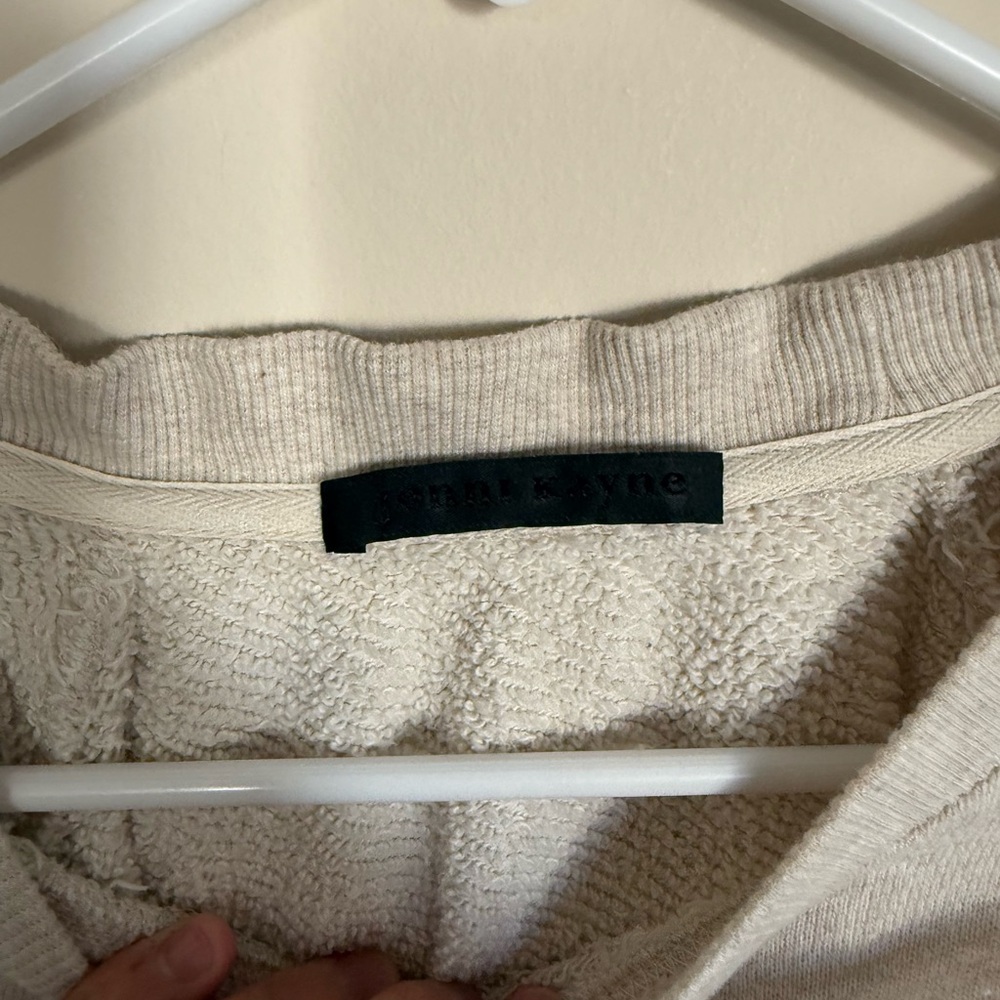 Jenni Kayne Minimalist Saturday Sweatshirt in Oatmeal Sz Large Lounge Casual - Picture 4 of 7